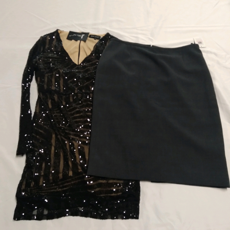 2 New Womens Clothing Lot Miss Ord Size M Dress and Calvin Klein Skirt Size 10