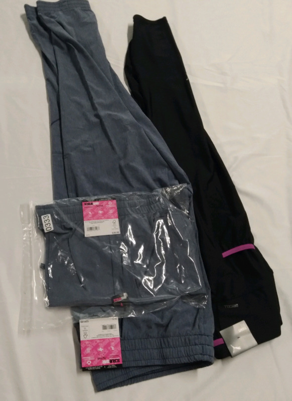 3 New Pants Lot 2 Scrub Star Scrubs Medium and Tight Fit
