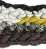 New MISCHA LAMPERT Hand Spun Dyed Knitted 100% Wool ML Supertwist Color Mix Scarf | 3.5" x 82" Long | Retails for $187! - 2