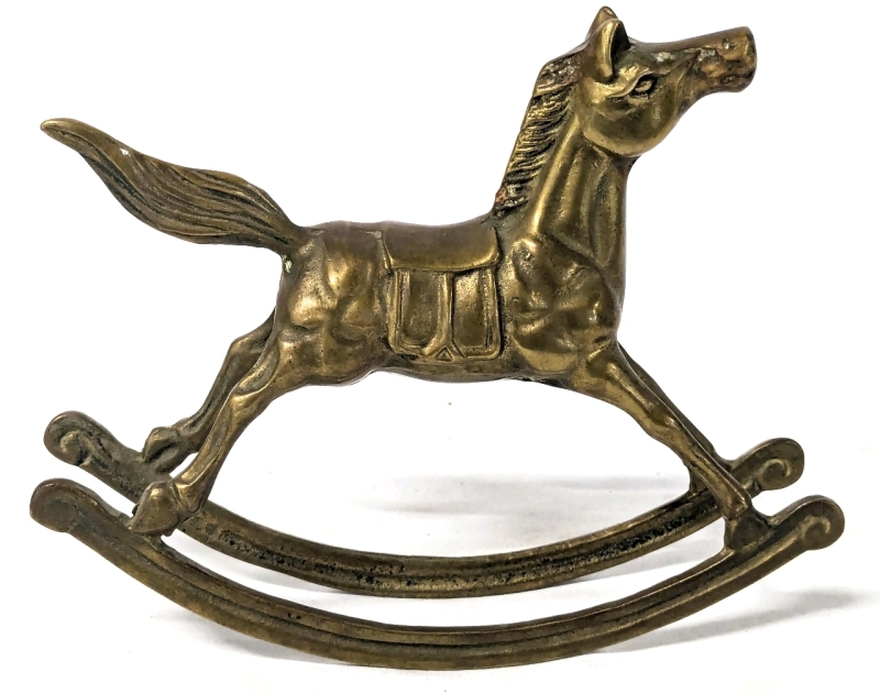 Fun Wintage Brass Rocking Horse | 5.75" Tall