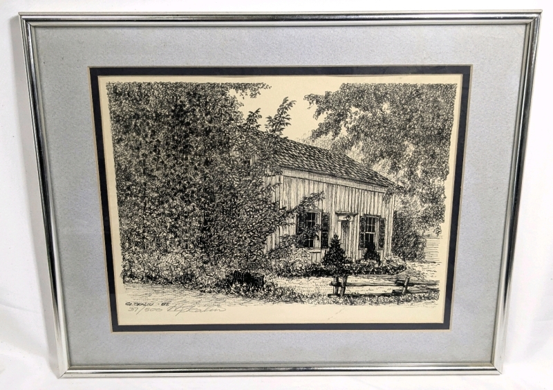 Signed 1982 Limited Edition (37/500) G. Skalin Lithograph Framed + Matted | 14.4" x 11.5"