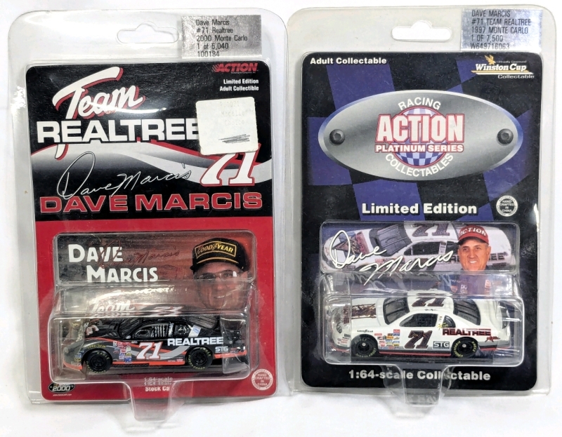 2 New 1:64 Scale Limited Edition NASCAR #71 Dave Marcis Diecast Monte Carlo Cars : Team Realtree 2000 & Winston Cup 1997