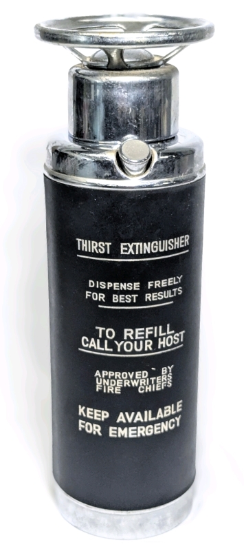 Fantastic Kitschy Vintage Thirst Extinguisher Fire Firefighter Musical Cocktail Shaker | Made in Japan | 11.75" Tall