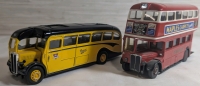 Lot Of 2 Diecast Busses Containing Corgi AEC Regal Coach & Solido AEC Double Decker
