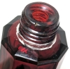 Vintage Ruby Red Glass Double-Ended Monogrammed Perfume Bottle & Corkscrew + Cranberry Glass Sugar Shaker | Up to 5.75" Tall - 3