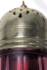 Vintage Ruby Red Glass Double-Ended Monogrammed Perfume Bottle & Corkscrew + Cranberry Glass Sugar Shaker | Up to 5.75" Tall - 7