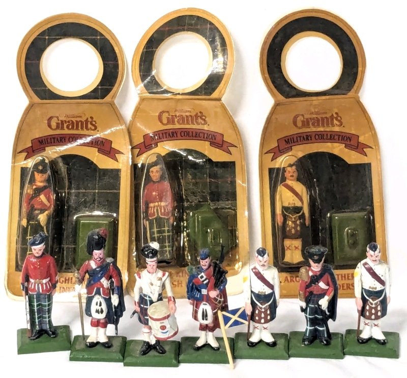 10 1990 William Grant's Military Collection Cast Metal Figures w 3 in Original Packaging | 2.25" Tall