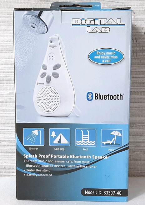 New Digital Lab Splash Proof Portable Bluetooth Speaker