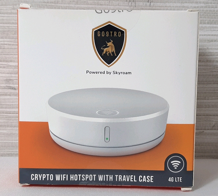 New Go9Tro Crypto Wifi Hotspot with Travel Case (Supports 4G and LTE)