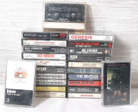 Lot of 23 Classic Rock Cassettes, Including Fleetwood Mac, Queen, Boston, Rolling Stones and More