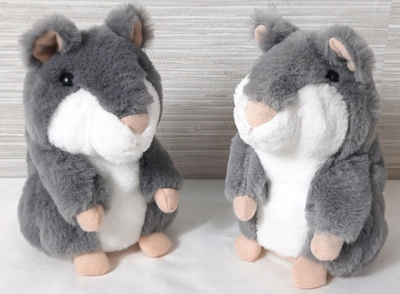 2 Interactive Talking Hamsters, Repeats Dialogue (6" Tall)