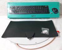 New Logitech MK270 Full Size Wireless Keyboard and Mouse & An Ultra Wide Band Antenna with Installation Pieces