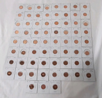 1990s+2000s Canadian High Grade 1 Cent Pennies (67 Coins)