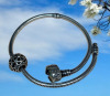 PANDORA ALE Sterling Silver Bracelet 8.5 Inch Charm Apple Blossom