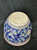 Large Chinoiserie Butterfly / Goldfish Vase Pot | 12" Diameter x 9.75" - 7