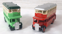 2 Bledo Toy Double Decker Buses