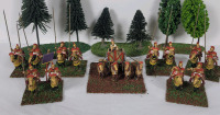 Seven (7) Sets Handpainted Macedonian Elite Calvary & War Chariot 28mm Wargaming Lead Miniatures