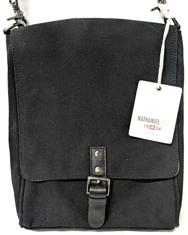 New Nathaniel Colt CrownCap B1207 Canvas Crossbody Messenger Bag | 9.5" x 2" x 12"