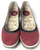 Ladies Size 38 | FLY LONDON Perforated Suede Leather Red Rockabilly Wedge Heels - 4