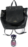 KATE SPADE Pebbled Leather Mini Backpack Purse & Katy Perry Perfume Bottle (Partial) | 9" x 4" x 10"