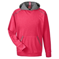 New Men's Size XL | Team 365 Sport Red Heather/Sport Graphite Excel Melange Performance Fleece Hoodie