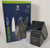 New - 10pc. J.A. Henckels International Fine Edge PRO V Knives & Sharpening Steel . Includes : 6 Steak Knives , Begal Knife , Parring Knife , Sharpening Steel & Knife Block - 3