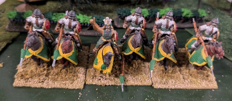 3 Pairs (6 Total) Hand Painted Lead Miniature Calvery. Labelled Mogul Arm Calvery. 2" Tall. On Flocked Bases. One Rider Has Spear Separated, On Same Flat, Other Rider Has Come Loose.