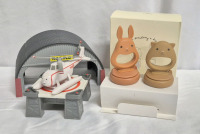 New Baby Fruit Pacifiers & Child's Harold The Helicopter Thomas The Train Toy Set