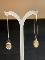 Silpada Sterling Bean Threader Earrings 925 Sterling Silver Oval Dangle