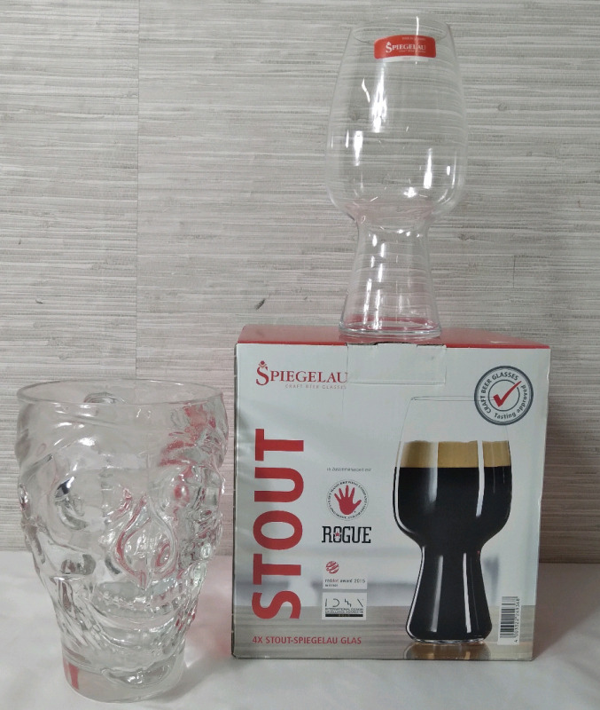 New Spiegelau Stout 4pck Rogue Glassses 7" & 6x4" Boneshaker Unfiltered India Pale Ale Glass Retailing For 50+$