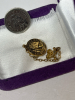 1939 NY Worlds Fair w/ Trylon & Perisphere Lapel Pin Vintage Official Metal Nyc New York City Pinback With Chain - 5