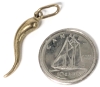 Fantastic 10K Gold Cornicello / Lucky Italian Horn Pendant | 1" Long (Excluding Oval Split Ring) - 2