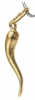 Fantastic 10K Gold Cornicello / Lucky Italian Horn Pendant | 1" Long (Excluding Oval Split Ring) - 3