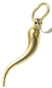 Fantastic 10K Gold Cornicello / Lucky Italian Horn Pendant | 1" Long (Excluding Oval Split Ring) - 4