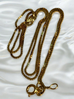 14K Yellow Gold Box Chain 18 Inch Ring Clasp Stamped (585) & Hallmarked
