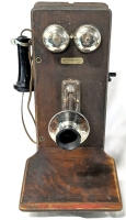 Very Old (Possibly Antique!) Canadian Independent Telephone Company Wall Telephone w Writing Surface | 19.5" Tall