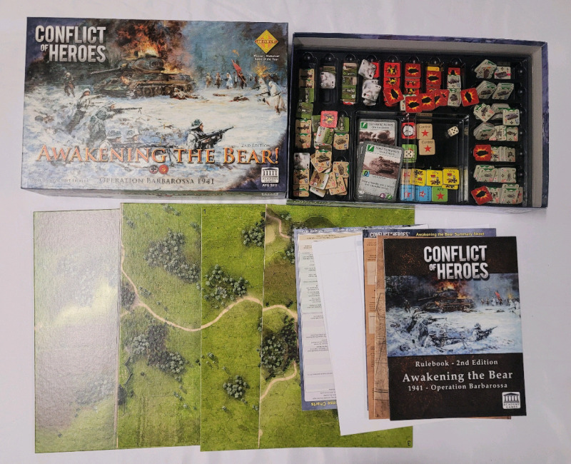 Conflict of Heroes : Awakening the Bear WWII Tabletop War Board Game , 2nd Edition . Stand Alone Game , Appears Complete