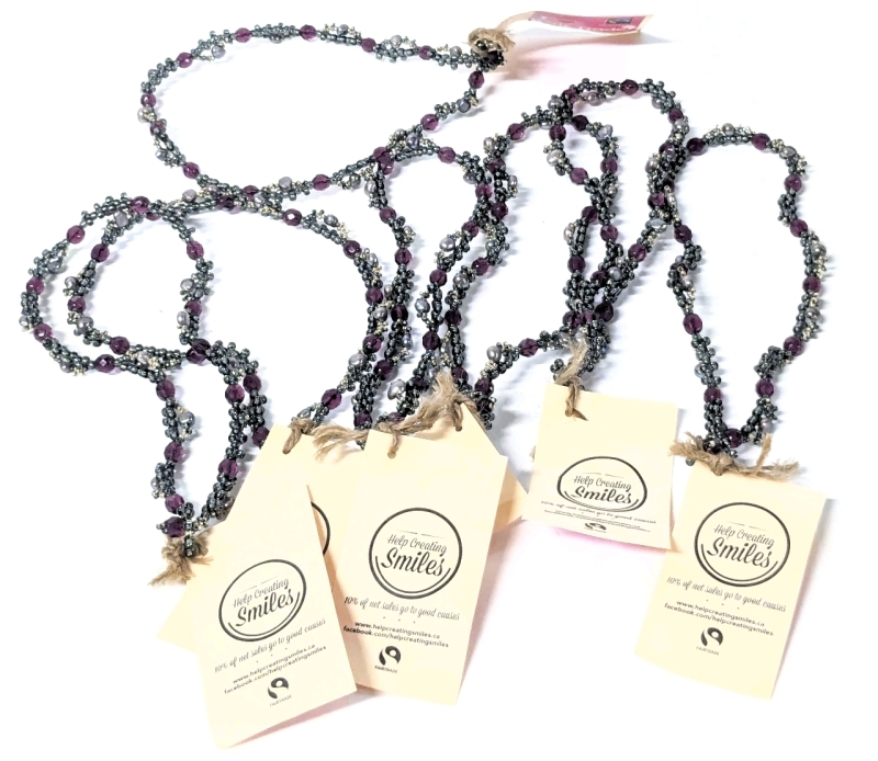 7 New Fairtrade Guatemala Beaded Toggle Necklaces | 18" Long