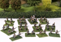 40 Foot Soldiers | 20mm Handpainted Cast Metal Wargaming Figures on Flocked Bases | Up to 1.15" Tall