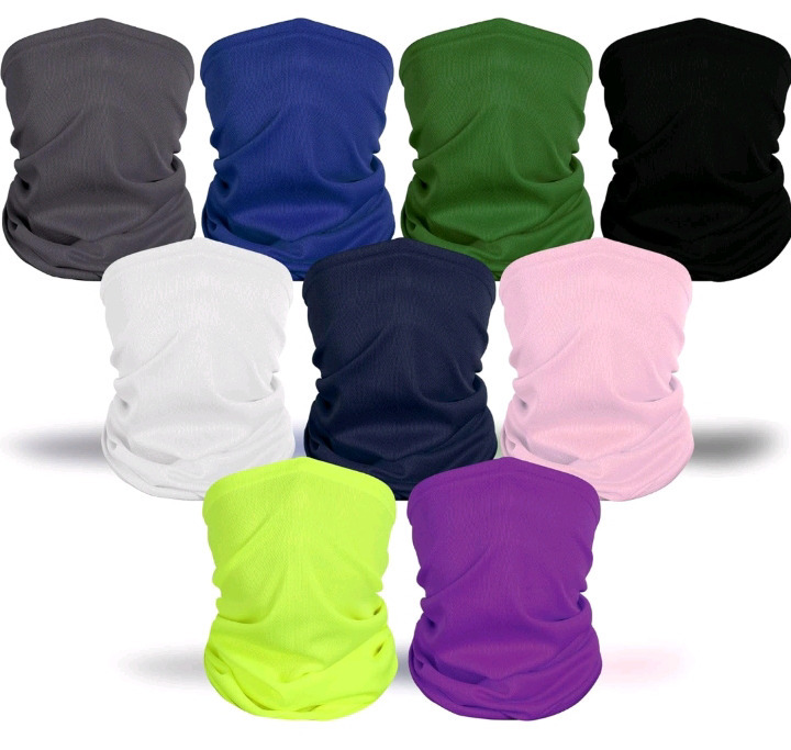 9 Pcs New | Dicco Face Mask Bandana & Neck Gaiter,Reusable Cloth Half Mask Scarf Neck Gaiter Motorcycle Balaclava for Men & Women