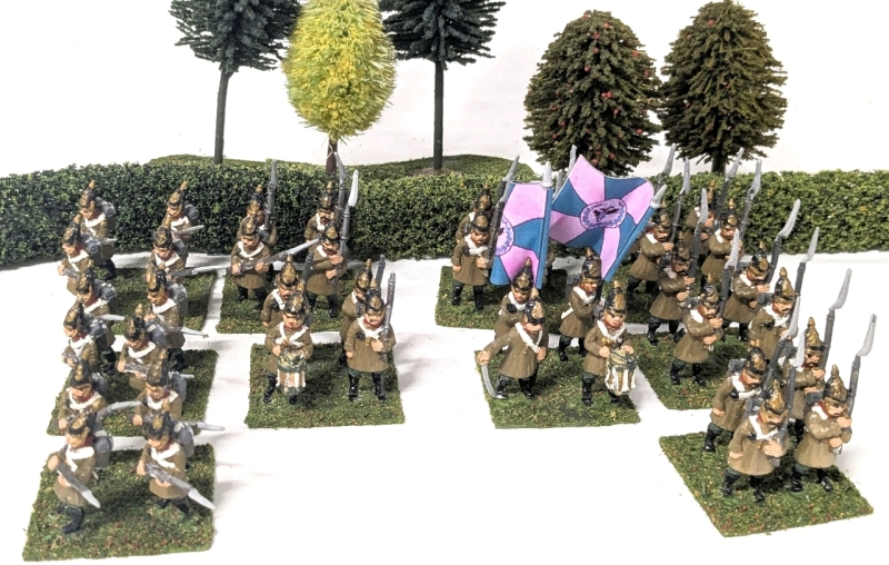 40 (Forty) 28mm Handpainted Cast Metal Wargaming Figures on Flocked Bases : 1st & 2nd Rewelski Battalions | Up to 1.5" Tall