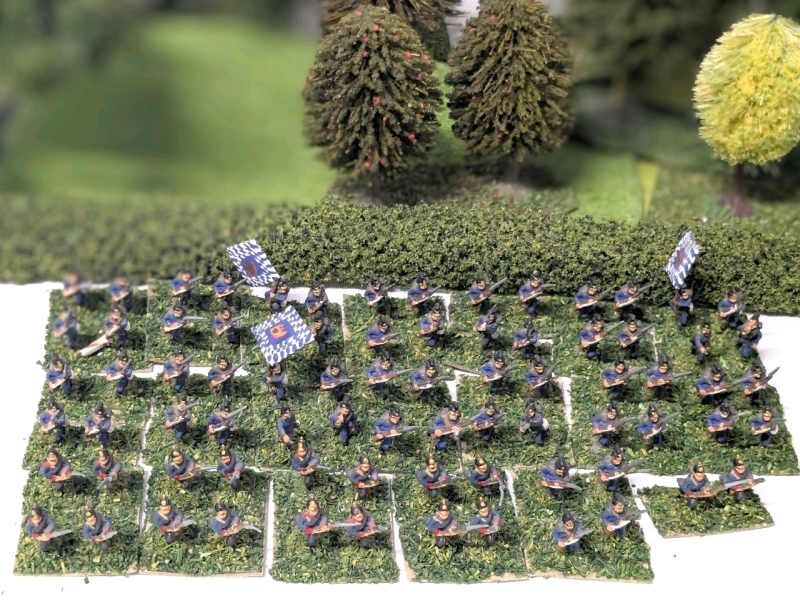 78 (Seventy Eight) 20mm Handpainted Cast Metal Wargaming BAVARIANS Figures on Flocked Bases | Up to 0.75" Tall