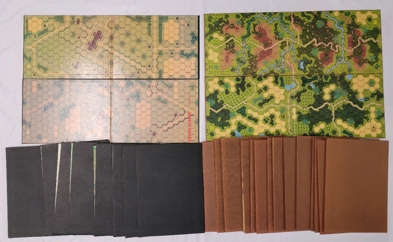 1977 , 1990-1992 Twenty Eight (28) Avalon Hill Squad Leader Map Boards , Each Board has Different Terrain . Game Boards measures 8"×22" .