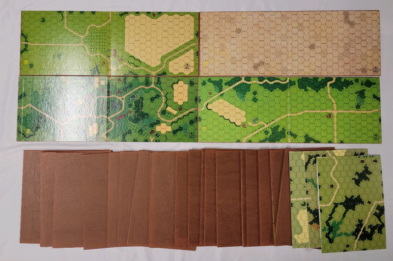 1984 - 1988 Twenty Seven (27) Avalon Hill Squad Leader Map Boards , Each Board has Different Terrain . Game Boards measures 8"×22" .