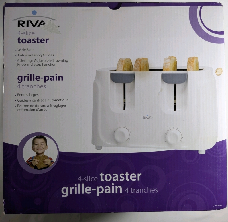 New In Box 4 Slice Toaster RV-16093