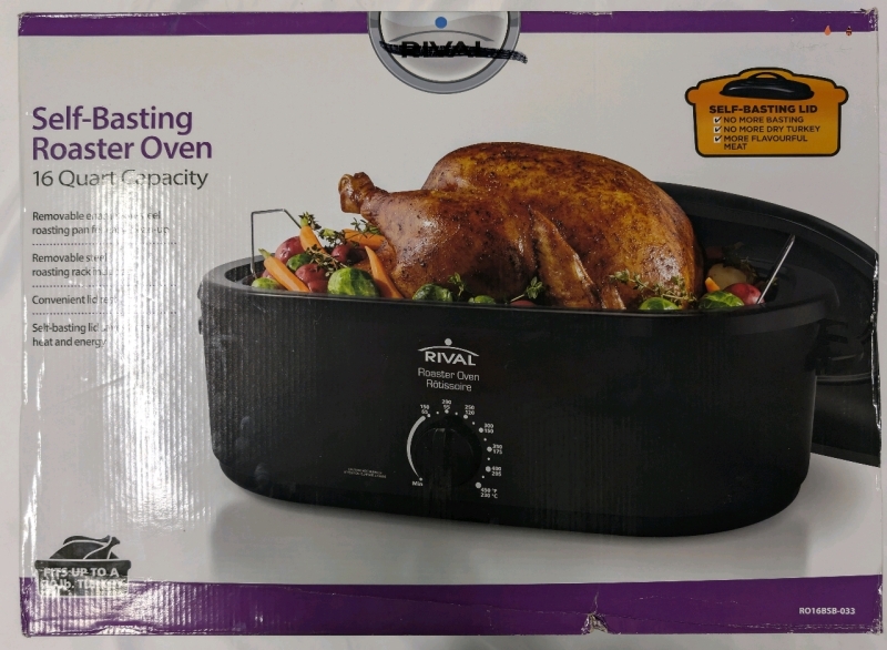 New In Box Rival 16 Quart Self Basting Roaster Oven RO1BSB-033