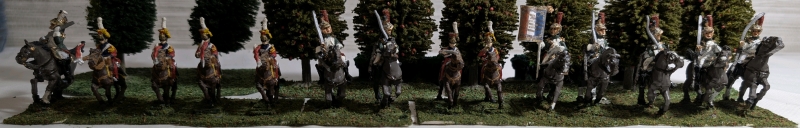 8 (14 Units) Handpainted Metal Based Sets Napoleonic Cavalry Units On Flocked Bases Approx. 2"