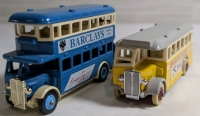 Lledo Diecast Promotional Barclay's Regent Bus Approx. 3.5" & Lledo Days Gone DG17 Bus Approx. 3.75"