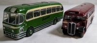 Oxford Plastic Weymann Fanfare Bus Approx. 4.75" & EFE Diecast AEC Regal Bus Approx. 4.5"