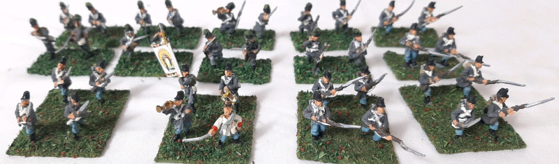 14 Flats, 36 Lead Paint Soldiers in Total, Soldiers are About 24mm Tall | Napoleon 1812 Soldiers
